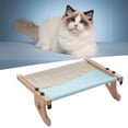 thumbnail image 1 of Hamaca resistente Asiento para cama Ahorro de espacio Soporta hasta 20 kg Estantes ajustables 15 cm Sin ventosa Gatos Ventana Percha para jugar Balcón gris azul, 1 of 8