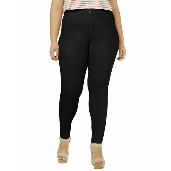 HUE Women's Classic Smoothing Denim Leggings, BLACK, 3X New with box/tags