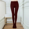 thumbnail image 2 of MIASHUI Women's Casual Solid Color Patchwork Slim Lined Footed Leggings&nbsp;Comfy Pant&nbsp;For Winter Warmth Tights ,S, 2 of 4