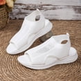 thumbnail image 5 of Pandaie Womens Orthopedic Walking Sandals Arch Support Comfortable Slip on Sport Shoes Open Toe Slingback Summer Beach Sneakers for Plantar Fasciitis White Size 8.5, 5 of 7