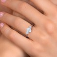 thumbnail image 4 of Gem Stone King 10K Two Tone Gold White Moissanite Engagement Ring for Women | 1.22 Cttw | Oval 7X5MM | Gemstone Birthstone | Size 6, 4 of 7