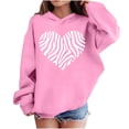 thumbnail image 2 of Xdegoge Girls' Heart Hoodie Fashion Print Sweatshirt for Kids Valentines Casual Pullover Oversized Hoodies Long Sleeve Csaual Loose Sweatshirts, 2 of 8