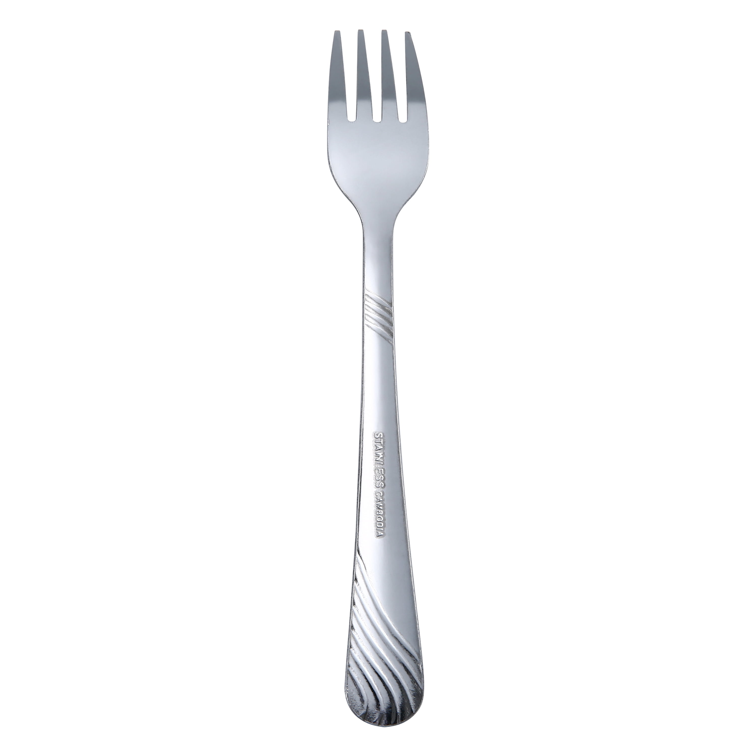 Mainstays Swirl Stainless Steel Dinner Fork Set, 4 Piece