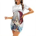 thumbnail image 1 of Shoto Todoroki Chibi Robe Évasée Nœud Mode Grande Taille Robe Ample Shoto Todoroki Chibi Manches Shoto, 1 of 5