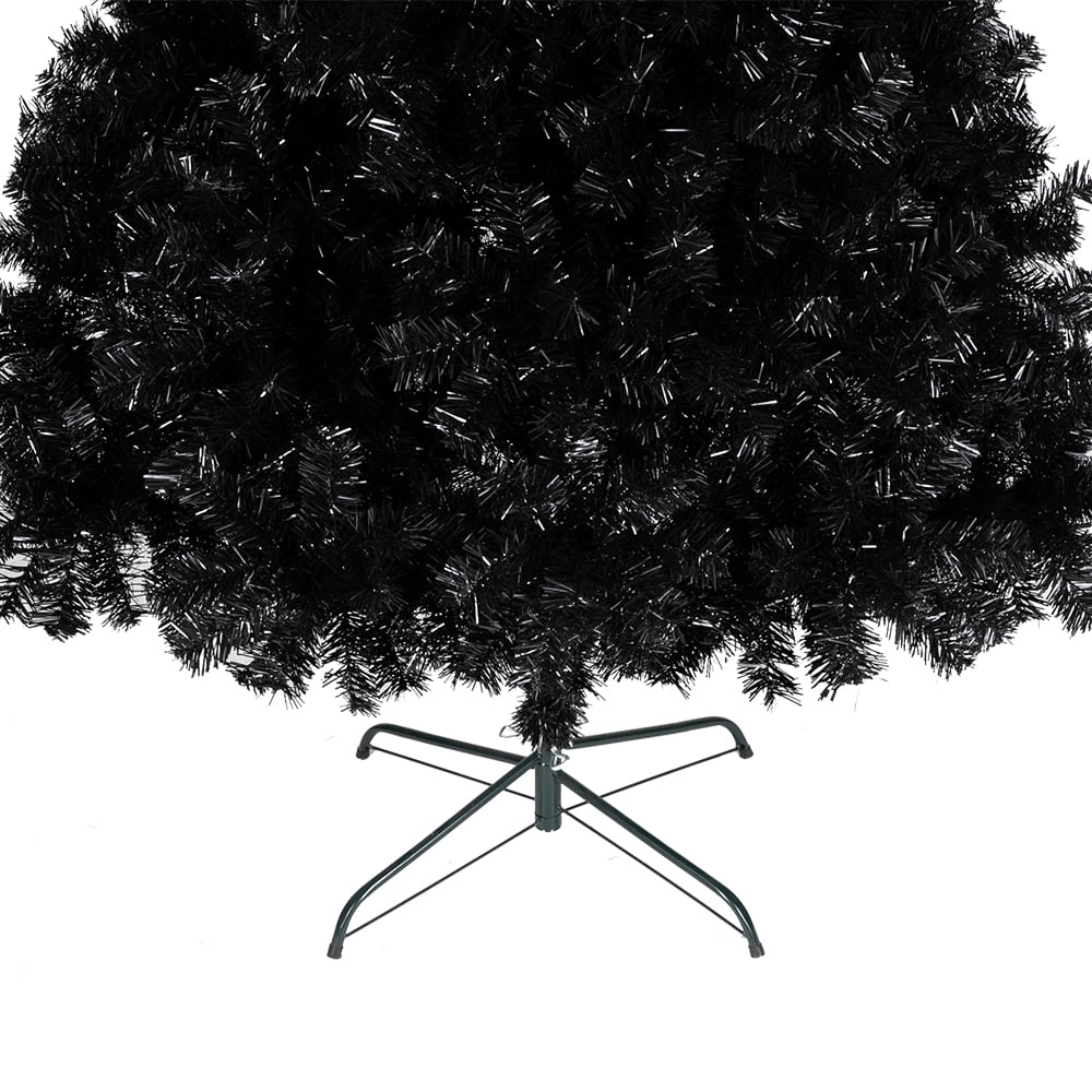 Kepooman 6FT PVC Artificial Christmas Tree with Metal Stand, Xmas Pine Tree with 1600 Branches for Indoor Outdoor Holiday Decoration, Black Kepooman 6FT PVC Artificial Christmas Tree with Metal Stand, Xmas Pine Tree with 1600 Branches for Indoor Outdoor Holiday Decoration, Black