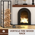 thumbnail image 4 of HOMCOM Firewood Rack Fireplace Log Holder, 15.7" x 9.8" x 59.1", 4 of 10
