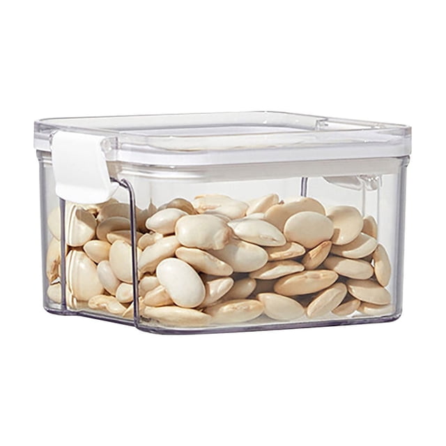 Under 10 Closure Bags & lids & Boxes Airtight Food Storage Containers with Lids Kitchen Pantry Organization and Storage Plastic Scale Food Canisters for Cereal Flour Sugar Dry Food