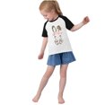 thumbnail image 3 of RXIRUCGD 2025 Vêtements d'Été pour Enfants Tout-Petits Garçons Filles Mode Mignon Col Rond Imprimé Manches Courtes Haut, 3 of 6