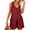 Burgundy, variant on Lu's Chic Women's Shorts Romper Summer Jumpsuit Sleeveless Tank Cute Loose Casual Thin Mid Thigh Jumpers Black Large