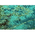thumbnail image 1 of Ahgly Company Indoor Rectangle Abstract Turquoise Blue Modern Area Rugs, 8' x 10', 1 of 4