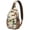 Minimalist Dog, variant on Unicorn Rainbow Theme Sling Backpack for Women, Mystical Fantasy Crossbody Bag with Cute Print of Stars, Clouds and Galaxy Scene
