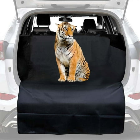 Reactionnx SUV Cargo Liner for Dogs - Dog Car Seat Covers Pet Seat Cover for Vans, Suvs - Black, Waterproof Nonslip Backing and