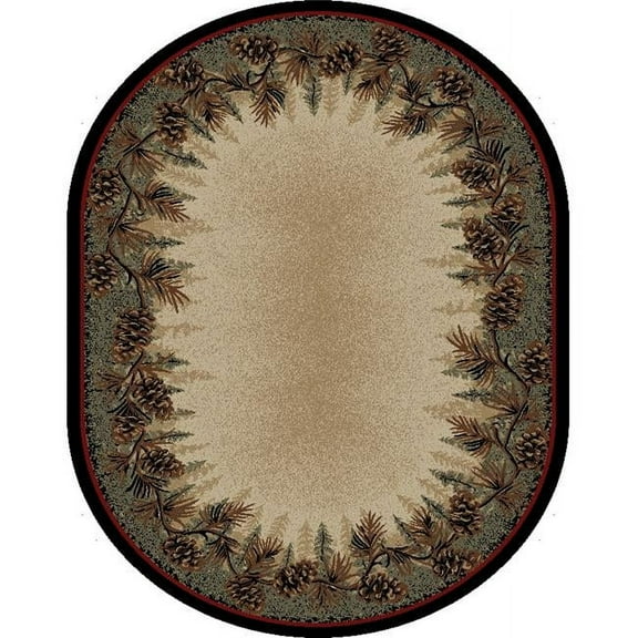 7 ft. 10 in. x 9 ft. 10 in. Oval American Destination Mount Le Conte Area Rug, Multi Color