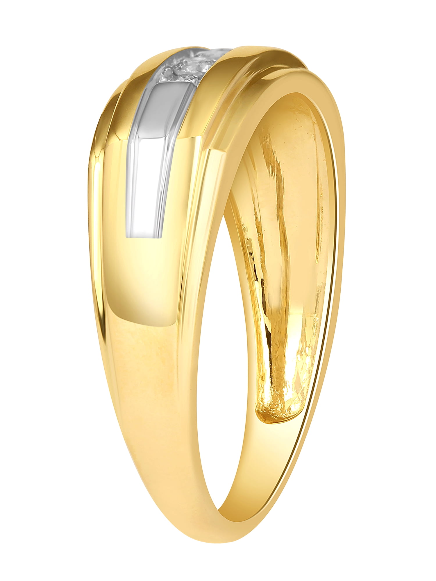 10KT YG BFJ 1/4CTTW MEN'S RING