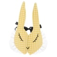 thumbnail image 3 of Disfraz de conejito infantil, conejo de media cara elegante, conejo de orejas largas de Pascua, niños Amarillo con borde de encaje, 3 of 9