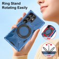thumbnail image 5 of Samsung Galaxy S24 Ultra Case with Kickstand  Grade Drop Phone Case with 360°Rotate Magnetic Ring Stand for Galaxy S24 Ultra 6.8 inch - Blue, 5 of 14