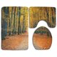 thumbnail image 1 of Juego de alfombras de baño ABPHQTO Bright Autumn Park de 3 piezas con respaldo antideslizante, 1 of 2