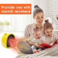 thumbnail image 2 of Space Heater 500W Ceramic Electric Heater, Portable PTC Ceramic Fan Heater Electric Heater, Anti-overheating System, for Office/Bedroom Use (Yellow), 2 of 5