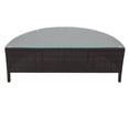 thumbnail image 5 of 5 Pieces Half Moon Outdoor Sectional Sofa Set, Patio All-Weather PE Wicker Furniture with Pillows, Cushions and Half-Moon Tempered Glass Table, Gray, 5 of 12