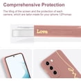 thumbnail image 3 of for Samsung Galaxy S22 Case, Back Cute Plating Love Letter Graphic with Anti-Fall Lens Cameras Cover Protection Soft TPU Shockproof Anti-Fingerprint Phone Cases for Women Girls Men-Pink, 3 of 12