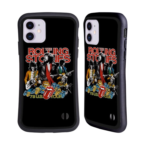 Head Case Designs Officially Licensed The Rolling Stones Key Art 78 US Tour Vintage Hybrid Case Compatible with Apple iPhone 11