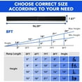 thumbnail image 4 of 2PC 600 Lbs 8 Ft Adjustable Telescoping Wheelchair Ramp 8-24 In Rise Aluminum Portable Ramp with Bag for Steps Curbs and Doorways, 4 of 7