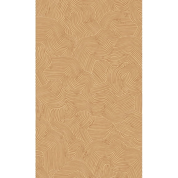 Camel Abstract Geometric Waves Wallpaper, Double Roll, 57 sqft