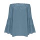 thumbnail image 3 of HongQid Womens Off The Shoulder Long Bell Sleeve Tops Flared Casual Loose Blouse, 3 of 6