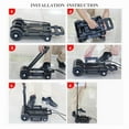 thumbnail image 4 of HadinEEon Folding Hand Truck,Portable Luggage Cart with 4 Wheels,Utility Platform Cart,Black, 4 of 6