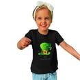 thumbnail image 4 of Lilgiuy Toddler Easter St Patrick Day T-Shirt Boys Girls Short Sleeve St Patrick Hat Print Pullover Tops Shirt Tees Summer Casual Clothes Streetwear (Black), 4 of 5