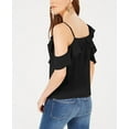 thumbnail image 2 of Bar III Asymmetrical Cold Shoulder Top Black 2XL, 2 of 3