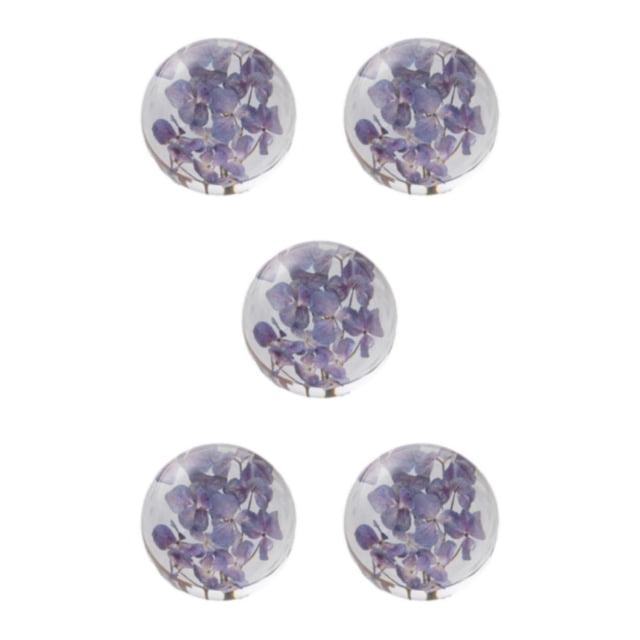 maskred Resin Crystal Ball Timeless Addition To Collection Crystal Ball With Flower Hydrangea purple 8cm 5Set