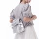 thumbnail image 5 of Mochilas casuales coreanas para mujer, bolsos de mano de diseñador de lujo, monederos, novedad de 2024, en PU plateado, cadena con cierre, lazo, adornos colgantes para el hombro, 5 of 5