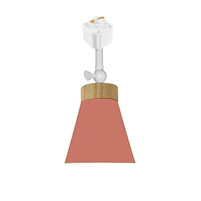 FSLiving 3-Pack Retro Style Mini Adjustable Angle J-Type Track Head Lighting E26 Base Metal Ceiling Light Track Light Fixture for Gallery Mirror Front Office Loft Bulb and Track Not Included - Pink