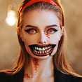 thumbnail image 1 of Halloween Temporary Clown Scary Mouth Sticker For Party Props Cosplay Costume Makeup Props, 1 of 1