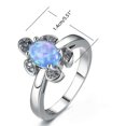 thumbnail image 3 of Anillo de regalo de joyería para mujer con circonita incrustada con personalidad de tortuga saludable,, 3 of 5