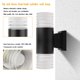 thumbnail image 4 of Lámpara De Pared Led Cob De 20W, Candelabro De Pared De Cilindro Arriba Y Abajo, Resistente Al Agua, Ip65, Blanco Frío, Ca 85-265V Para Jardín De Pasillo Monstrate HA024807-03, 4 of 7