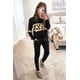 thumbnail image 3 of Conjunto Deportivo PRETTYGARDEN 2 Piezas Leopardo Negro XL, 3 of 6