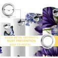 thumbnail image 6 of Spring Floral Blackout Curtains for Bedroom/Living Room, Thermal Insulated Kitchen Curtains, Purple Tulips Hydrangeas Butterflies Flowers Grommet Darkening Window Treatment Drapes 42"x63"x2, 6 of 8