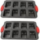 thumbnail image 1 of Molde rectangular para pan de 8 cavidades con asa de silicona, ideal para brownies y tartas de queso., 1 of 5