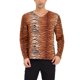 thumbnail image 1 of Camiseta de pullover ajustada para hombre con estampado de leopardo en naranja y negro XXL, 1 of 6