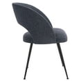thumbnail image 4 of SAFAVIEH Couture Cromwell Mid-Century Polyester Solid Dining Side Chair, Navy/Black, 4 of 12