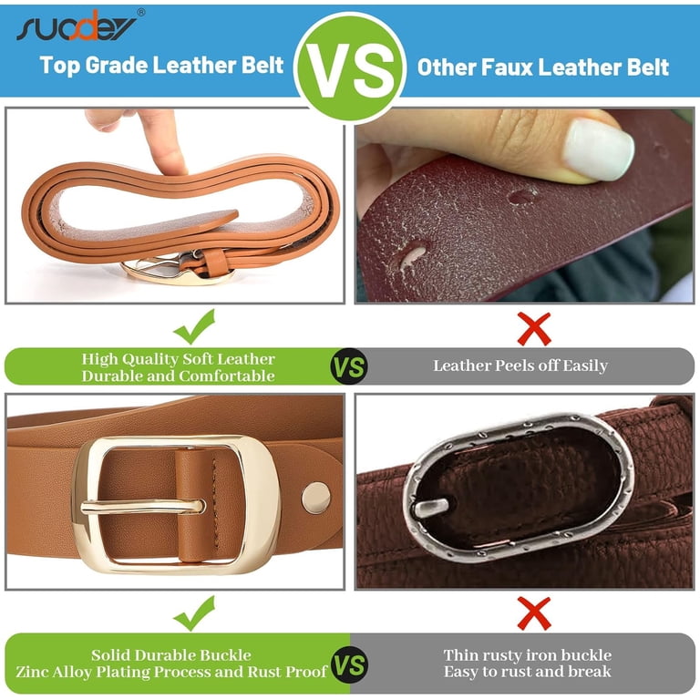 Faux Leather Belts for Women Elegant Buckle Waist Belt 1.3\