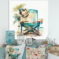 thumbnail image 2 of Designart Dog On Chair At The Beach II Canvas Wall Art, 2 of 5