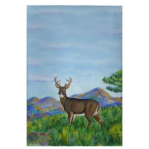 Betsy Drake GT239 Deer in Mountains Guest Towel - 20 x 20 in.