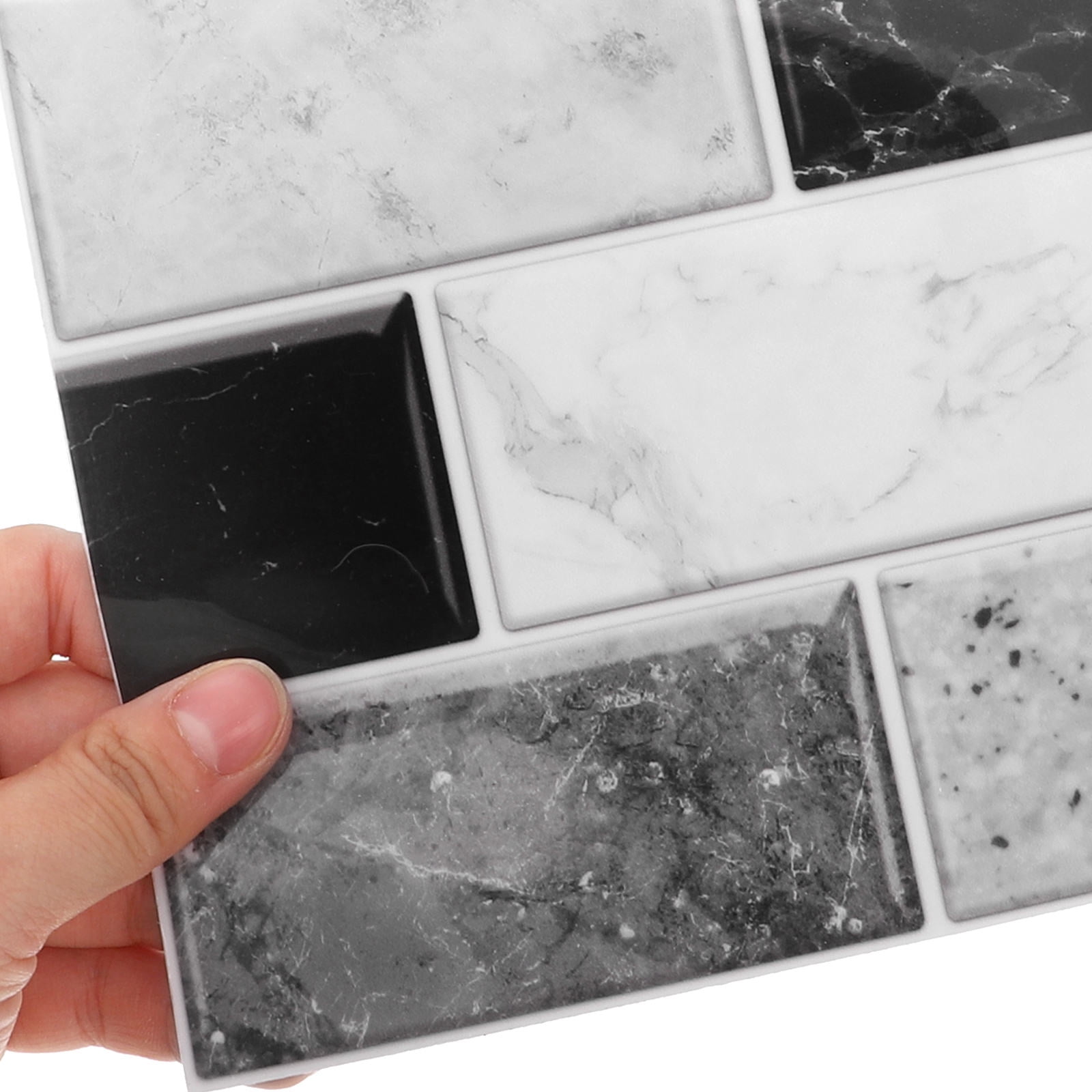 BEADCEST 10Pack Self Adhesive Wallpaper Tile Multi Pvc Waterproof for Home Improvement Retro Style