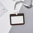 thumbnail image 6 of Susaid Tartan Plaid Print ID Badge Holder with Double-Sided Windows Horizontal Hard Plastic Case Black Card Protector Pouch for Office School ID Credit Cards, 6 of 7
