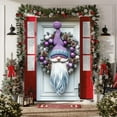thumbnail image 6 of Purple Christmas Bow Door Banner Holiday Holly and Berry Backdrop Photography Background Winter Christmas Decoration for Front Door Porch Xmas Party Decor New Year Supplies 71x35, 6 of 6
