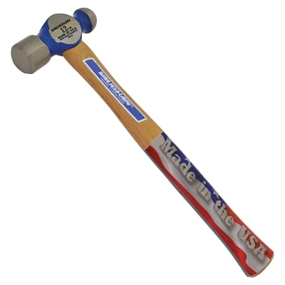 

Commercial Ball Pein Hammer Hickory Handle 12 In Forged Steel 12 Oz Head | Bundle of 5 Each