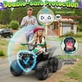 thumbnail image 3 of 4WD 24 Volt Ride on Toys with Remote, Joyracer 4 Wheeler for Kids, Power Car Wheels, Toy Gift with Bluetooth Music, Horn, LED for Big Kids, Green, 3 of 11